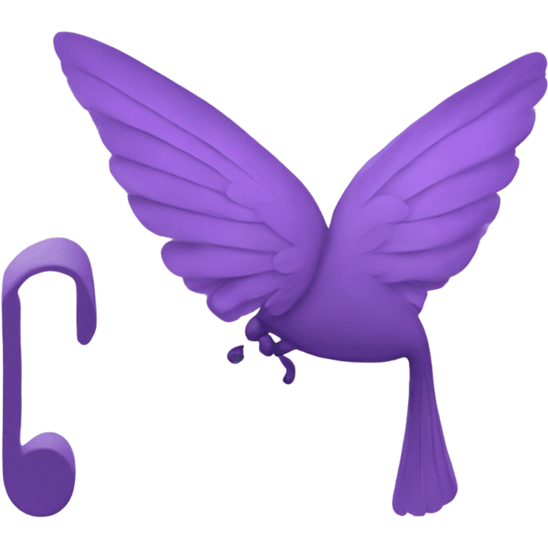 Purple letter S with small wings emoji