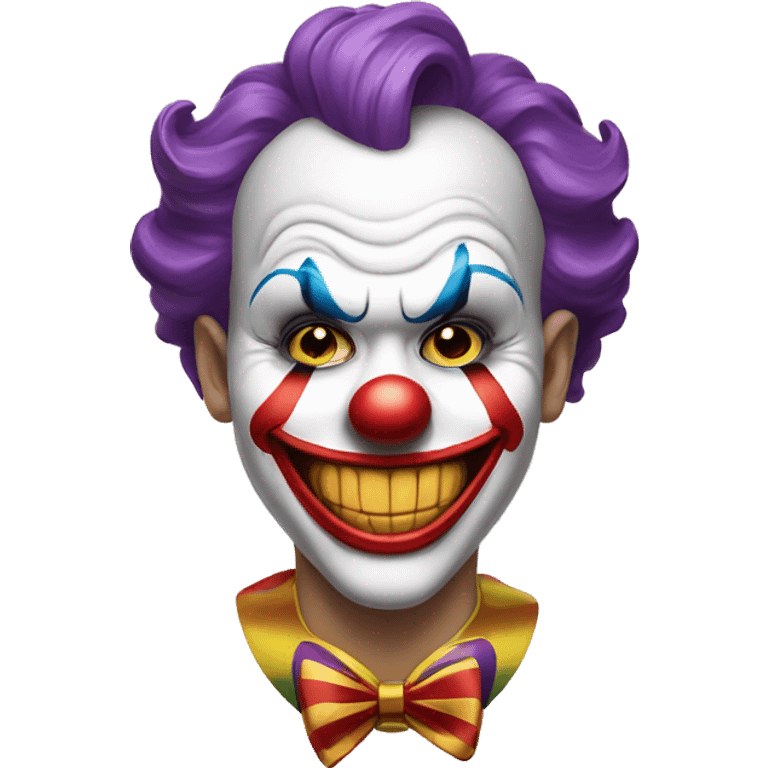 Smile clown joker face with gold grill emoji