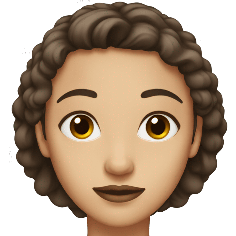 dark brown eye color of a woman emoji