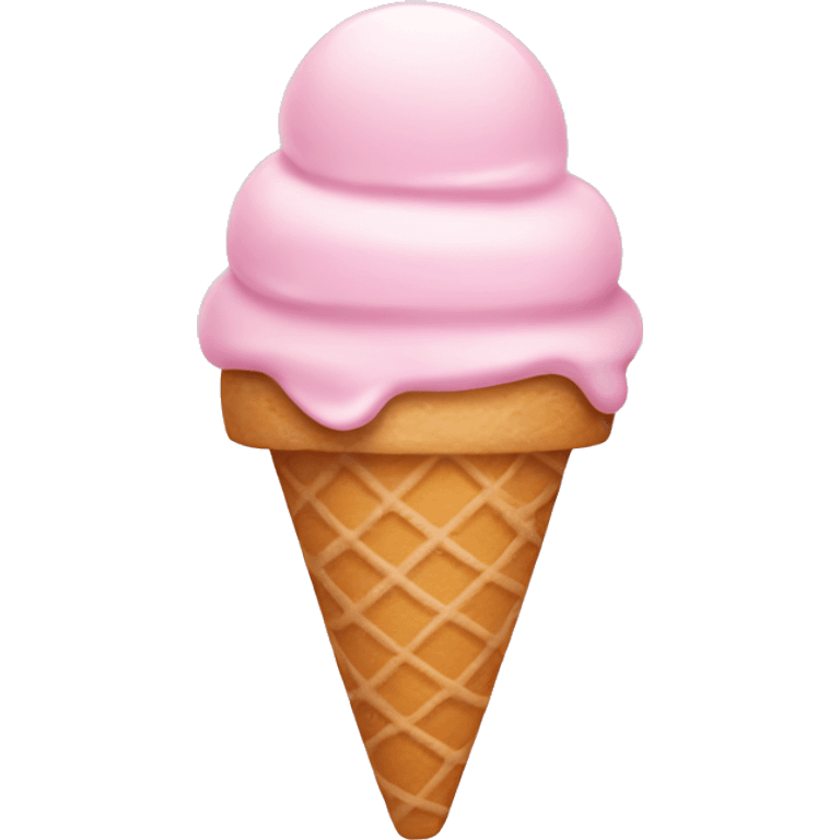 Pastel pink ice cream  emoji