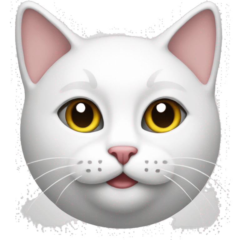 Christmas cat white color emoji