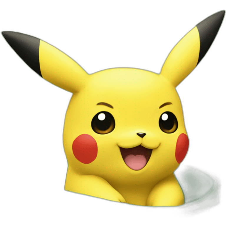 pikachu and green background emoji