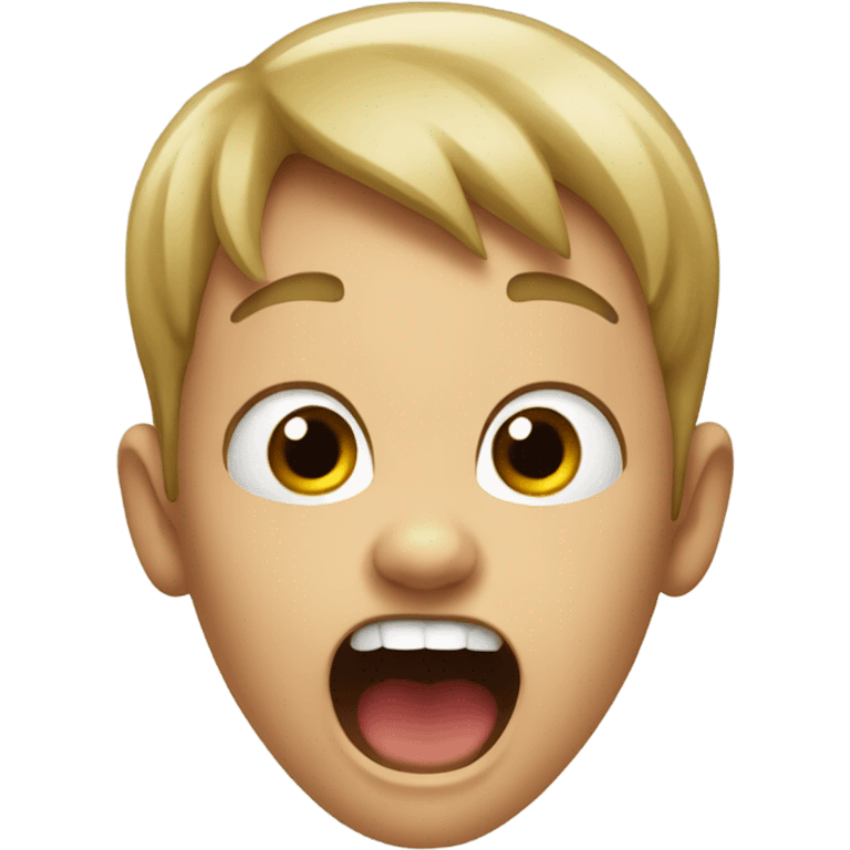 A kid screaming emoji