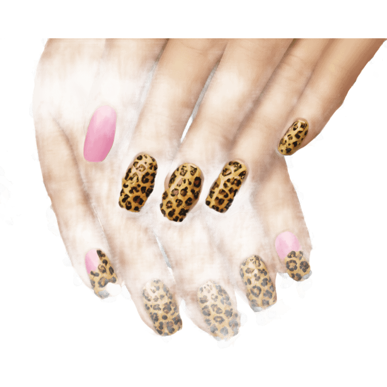 A leopard nails  emoji