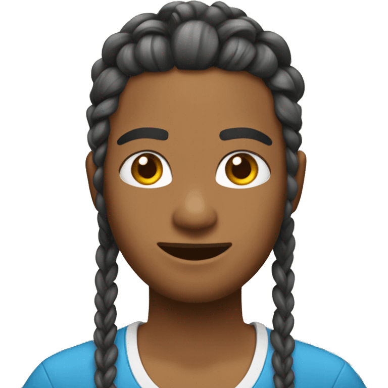 Un hompre morenito con trenzas emoji