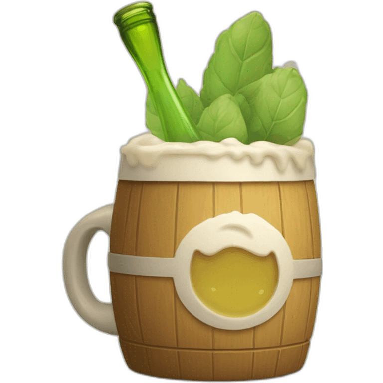 grogu avec une biere emoji