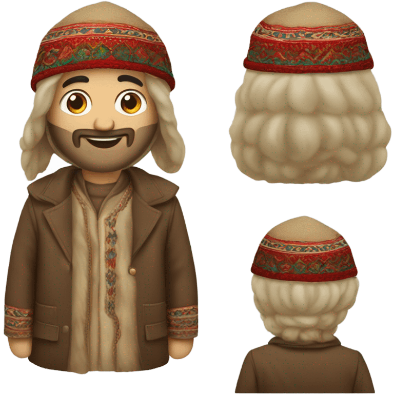 emoji of a guy in azerbaijani papaq emoji