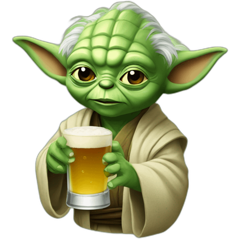 yoda drink beer emoji