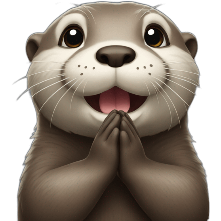 Otter pray emoji