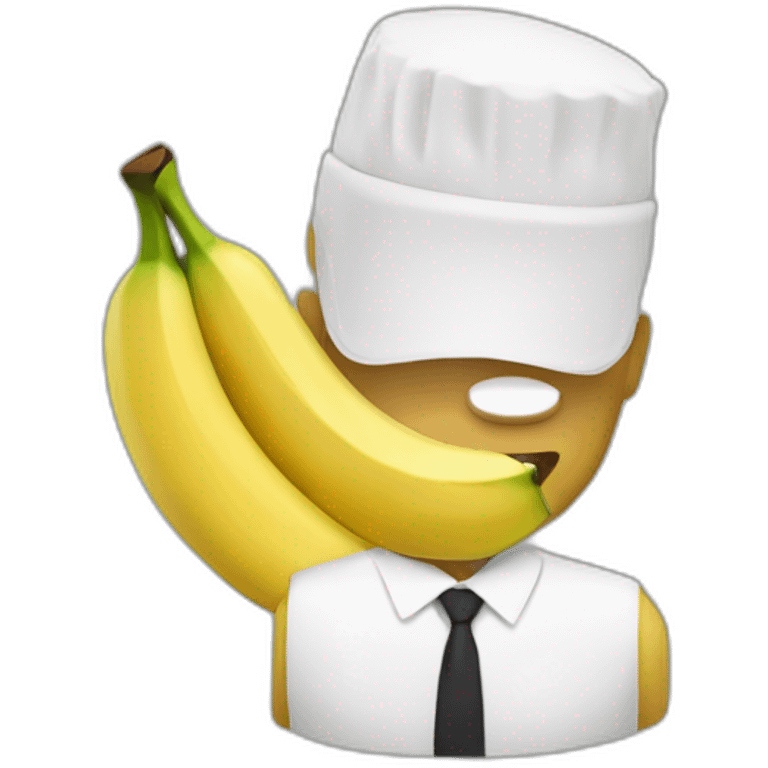 un blanc avec une coupe banane emoji