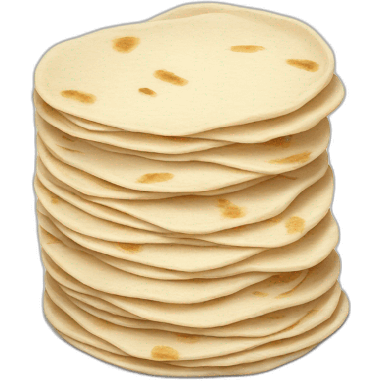 Small Stack of flour tortillas with some grill marks emoji