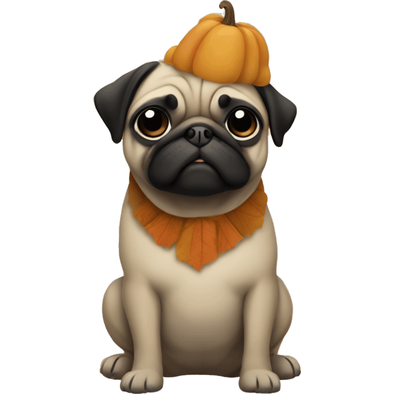 Thanksgiving pug emoji