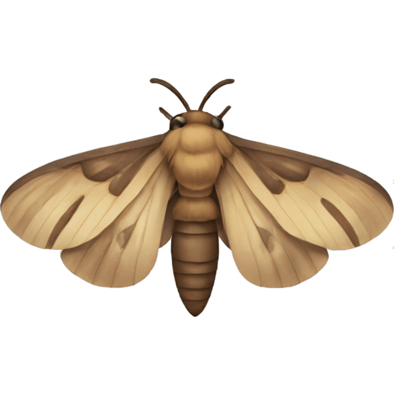 a funny moth emoji