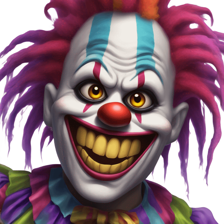 scary clown face emoji