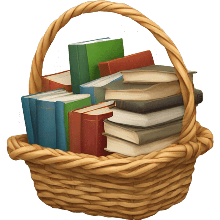 basket with books inside  emoji