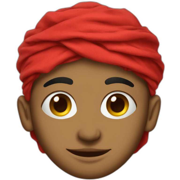 El bey Tunisia with red tissu around head emoji