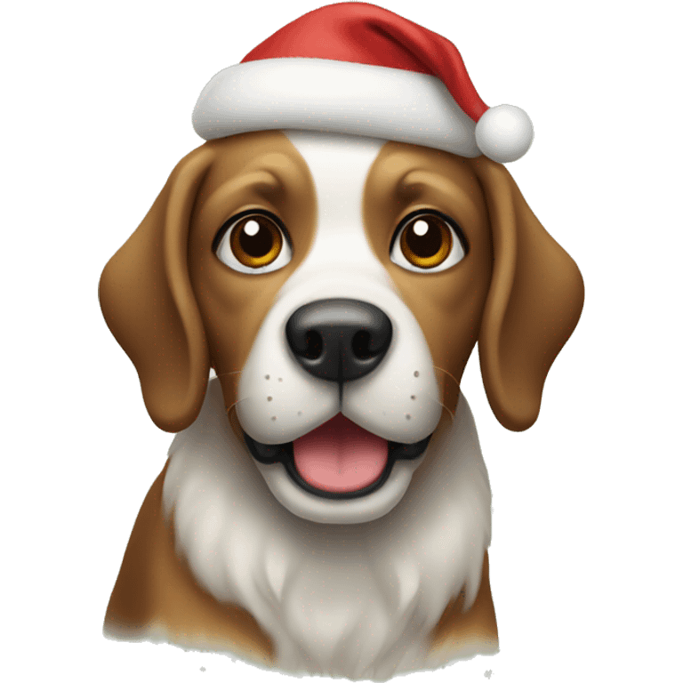 Christmas dog emoji