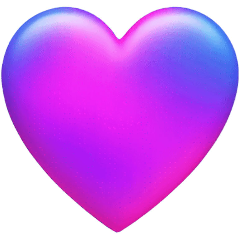 Neon pink purple blue heart  emoji