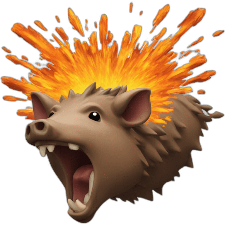 Boar head explosion emoji