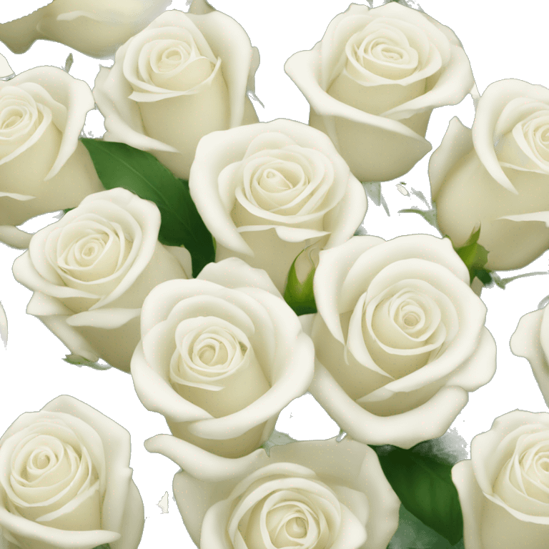 Bouquet of white roses  emoji