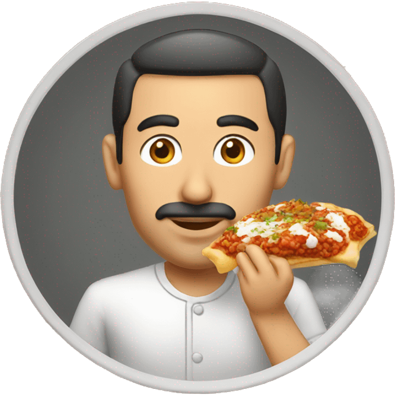 Turkish man eating lahmacun  emoji