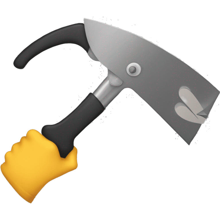 Hand holding a saw emoji