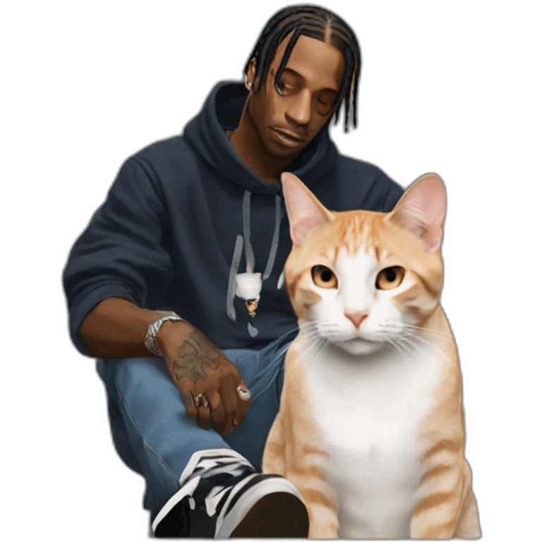 travis scott with cat emoji