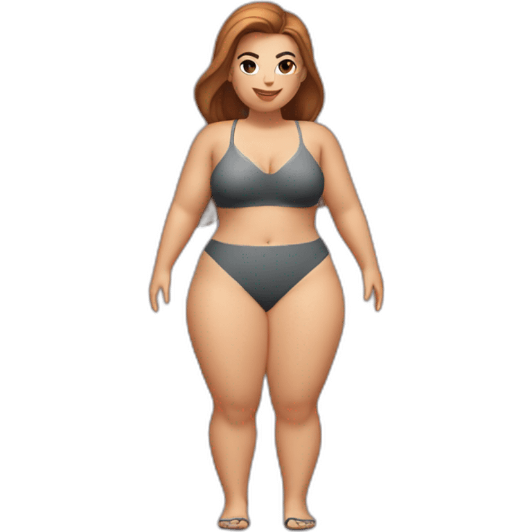 Slim-Thicc woman swimsuit posing full body (curvy slim body type, perfect body, hourglass figure) emoji