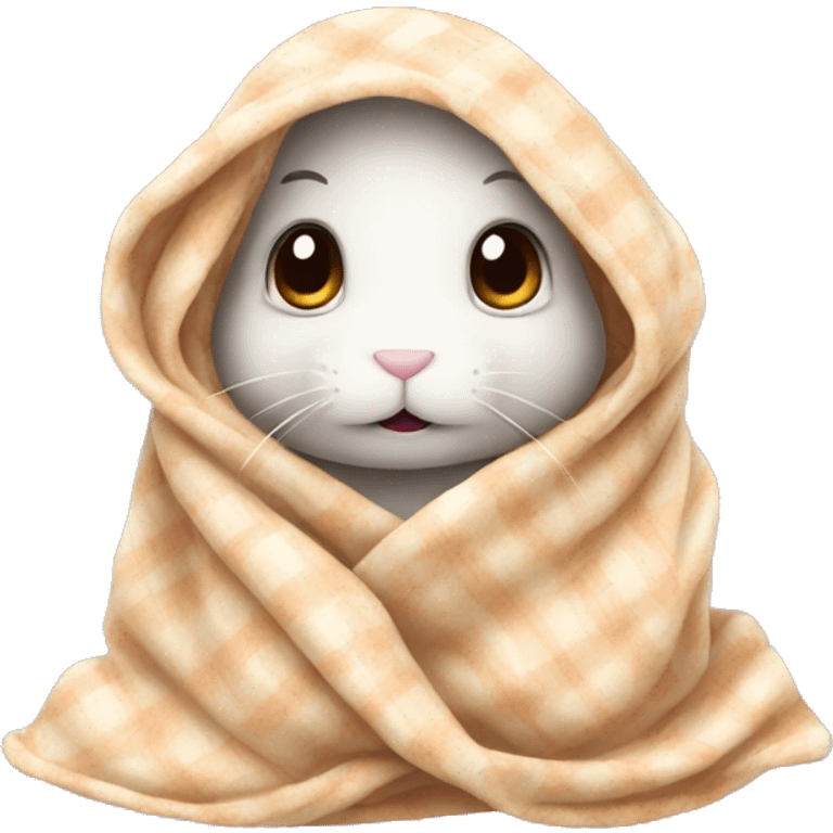 Bunny in blanket  emoji