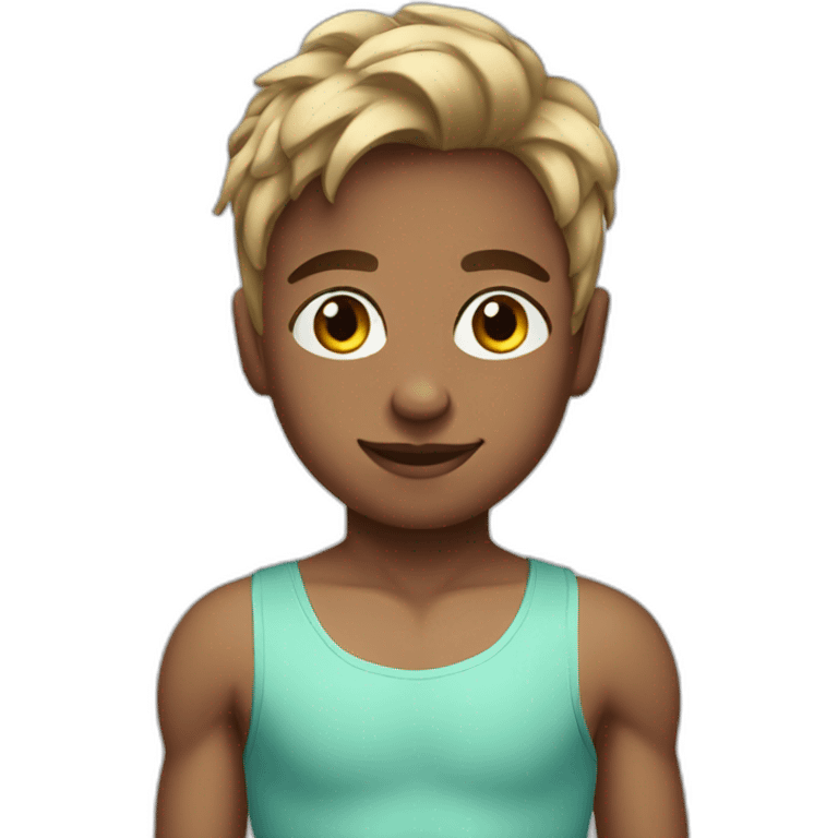 boy in beautiful gym leotard emoji