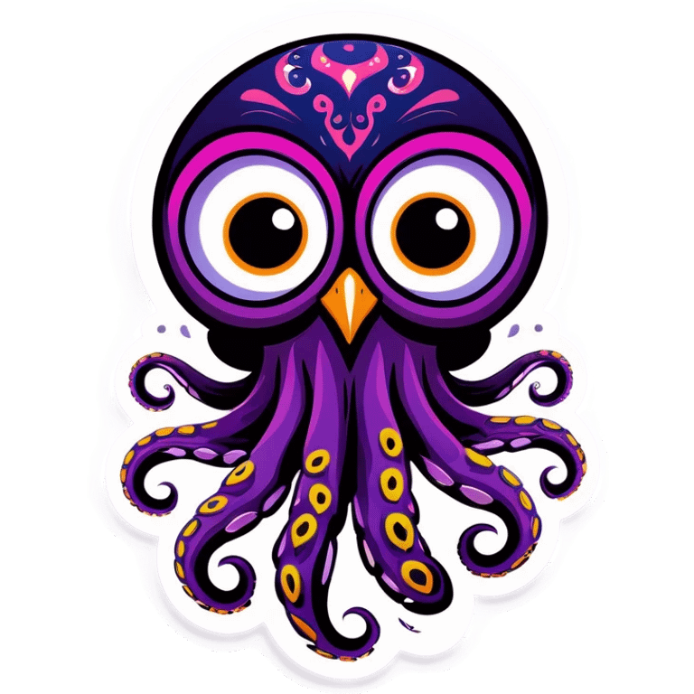 octopus and owl  emoji