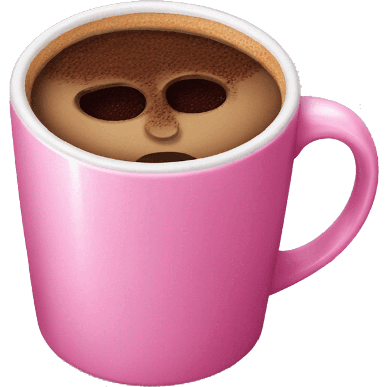 Pinker Kaffee mit Schleife emoji