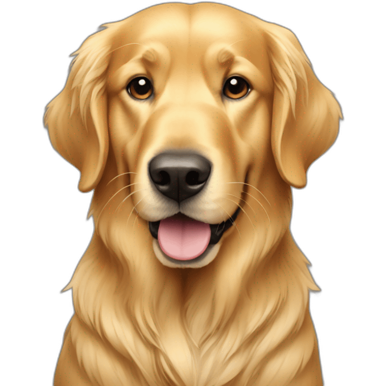 Golden retriever working office emoji