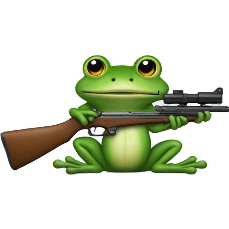 frog with a gun emoji