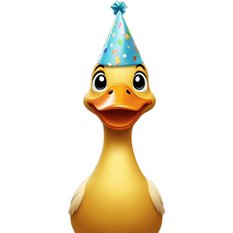 duck with a party hat emoji