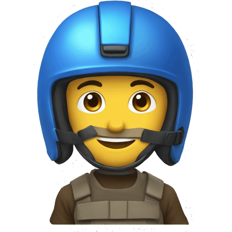 blue helmet emoji