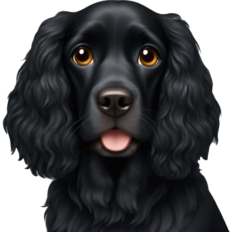 black russian spaniel dog emoji