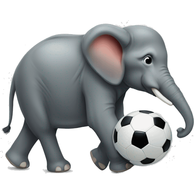 Elefant mit Fußball  emoji