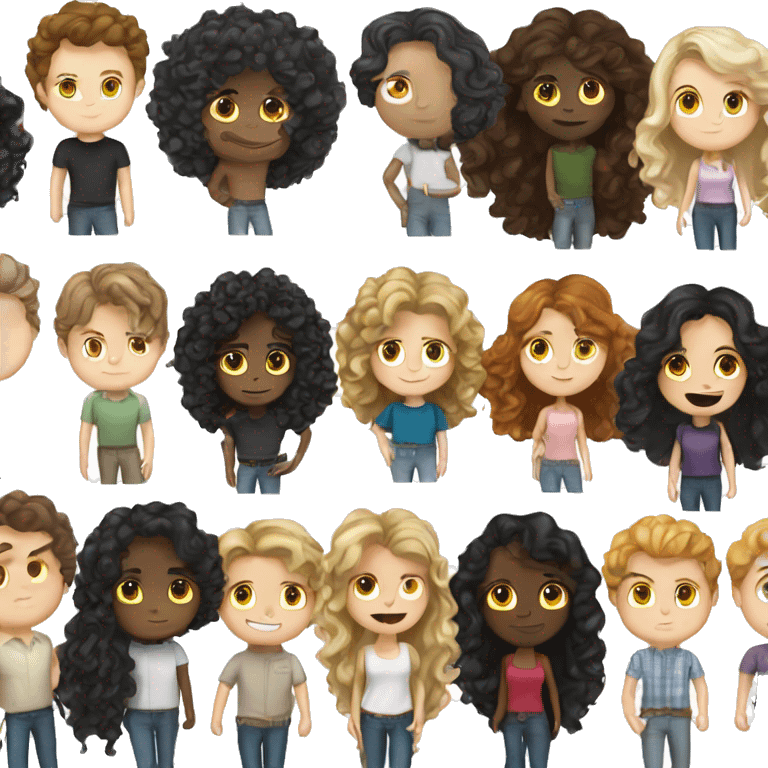 white boy with brown hair and white girl with long black curly hair emoji