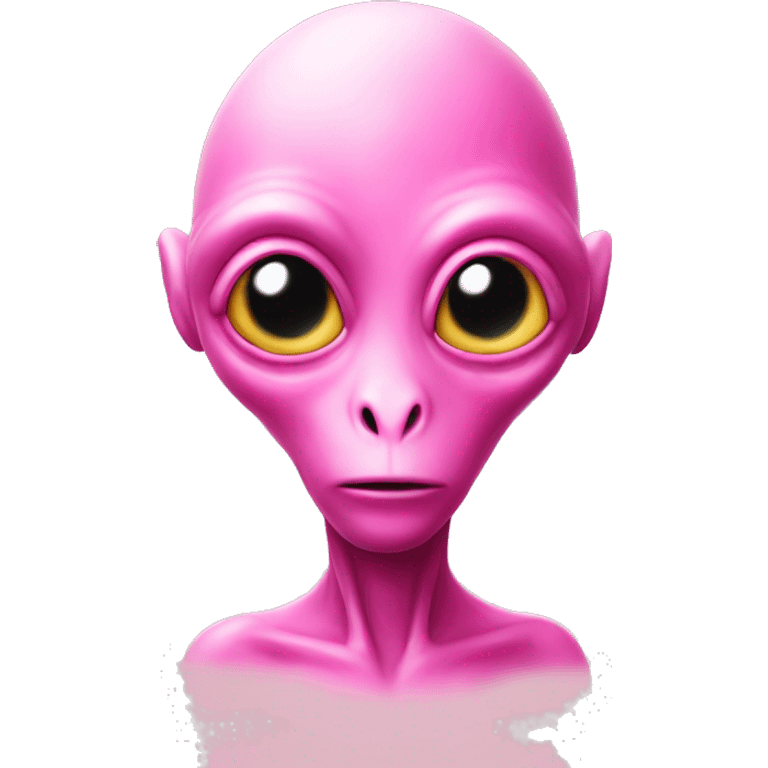 pink alien no nose emoji