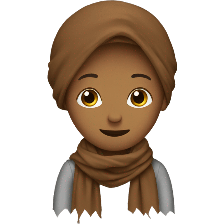 Brown scarf fall emoji