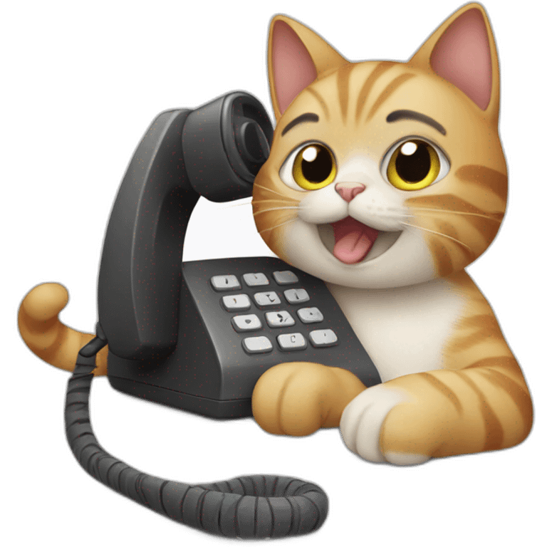 cat playing phone emoji