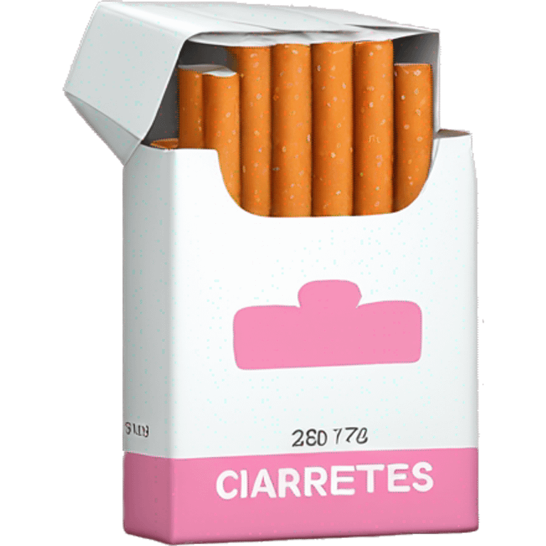 baby pink pack of cigarettes wrapped in a white bow  emoji