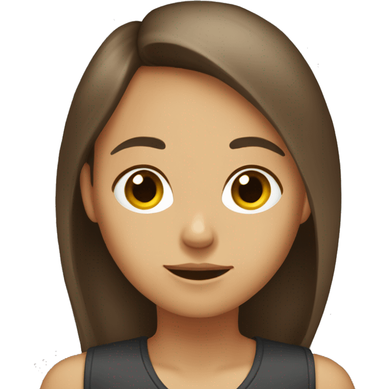 I dont know confuse glassed brown hair girl emoji