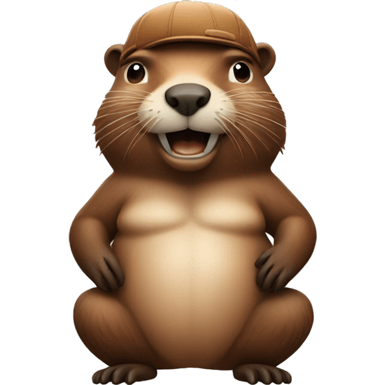 Beaver with a beautiful torso emoji