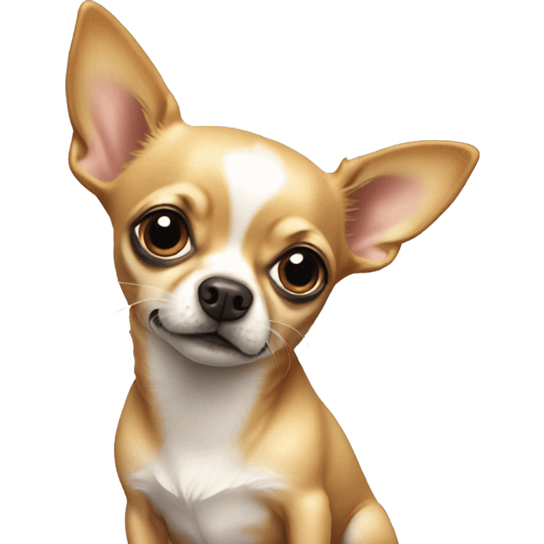 realistic chihuahua staring at viewer emoji