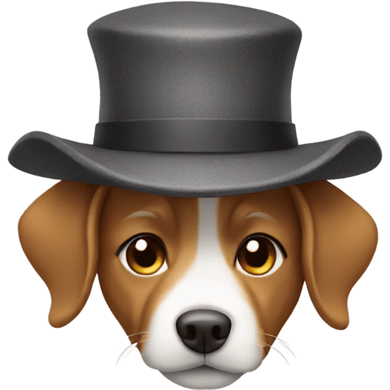 dog wearing hat emoji