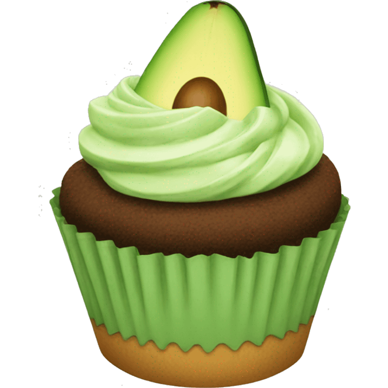 Avacado cupcake  emoji