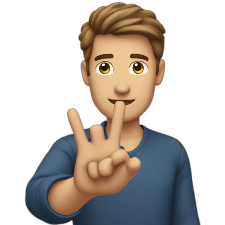 A man doing a French sign with the hands emoji