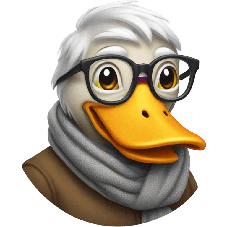 Grandpa duck emoji